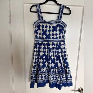 Kate Spade Blue and White Patterned Dress
